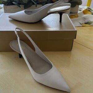Michael Kors, white heels, size 9